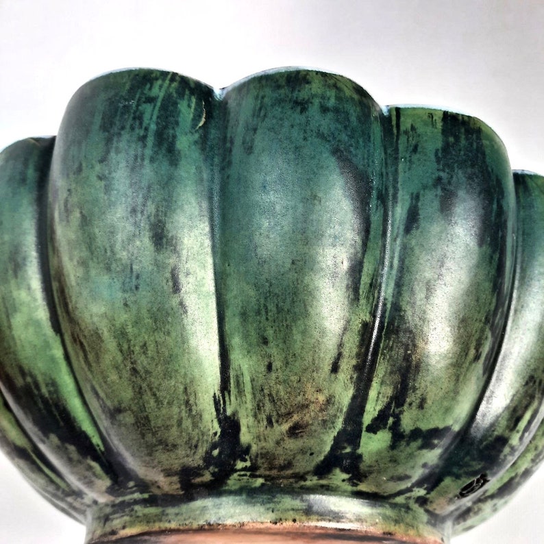 Green Ceramic Handmade Fruit Bowl / 10.6 Inch Salad Bowl / Serving Bowl / Kitchen Decor / Birthday Gift image 6