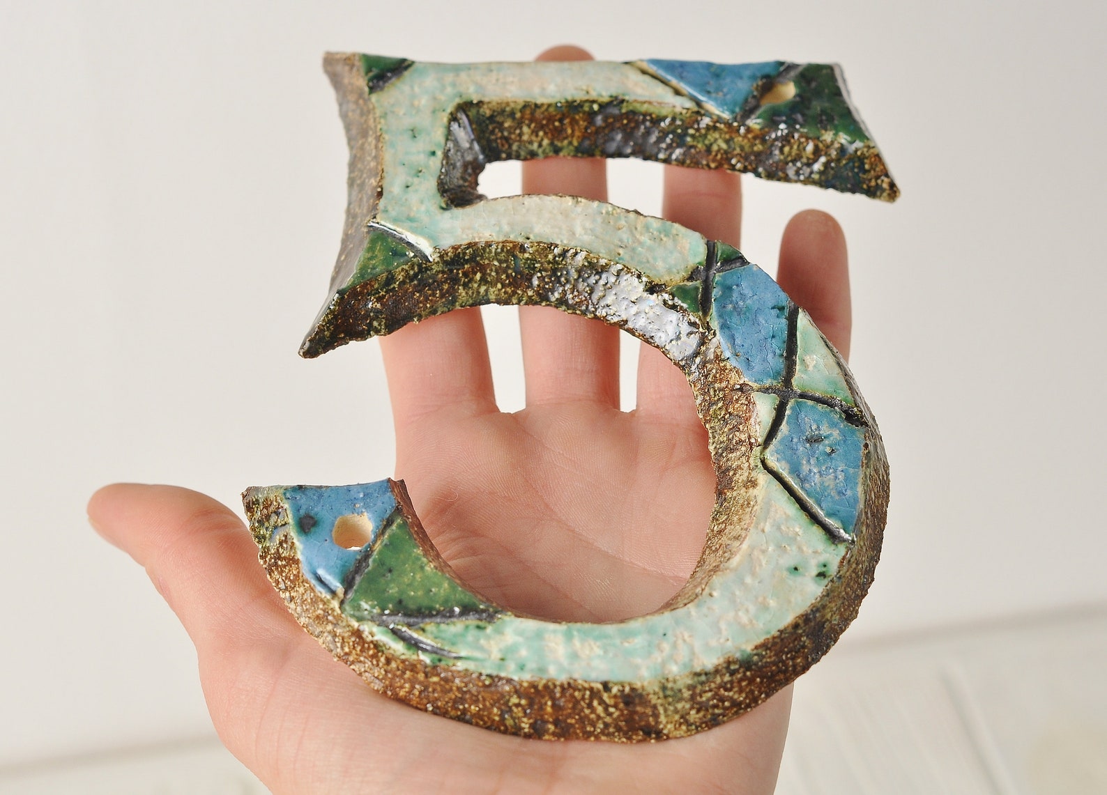 Ceramic House Numbers Modern Custom Pottery House Number Large Etsy