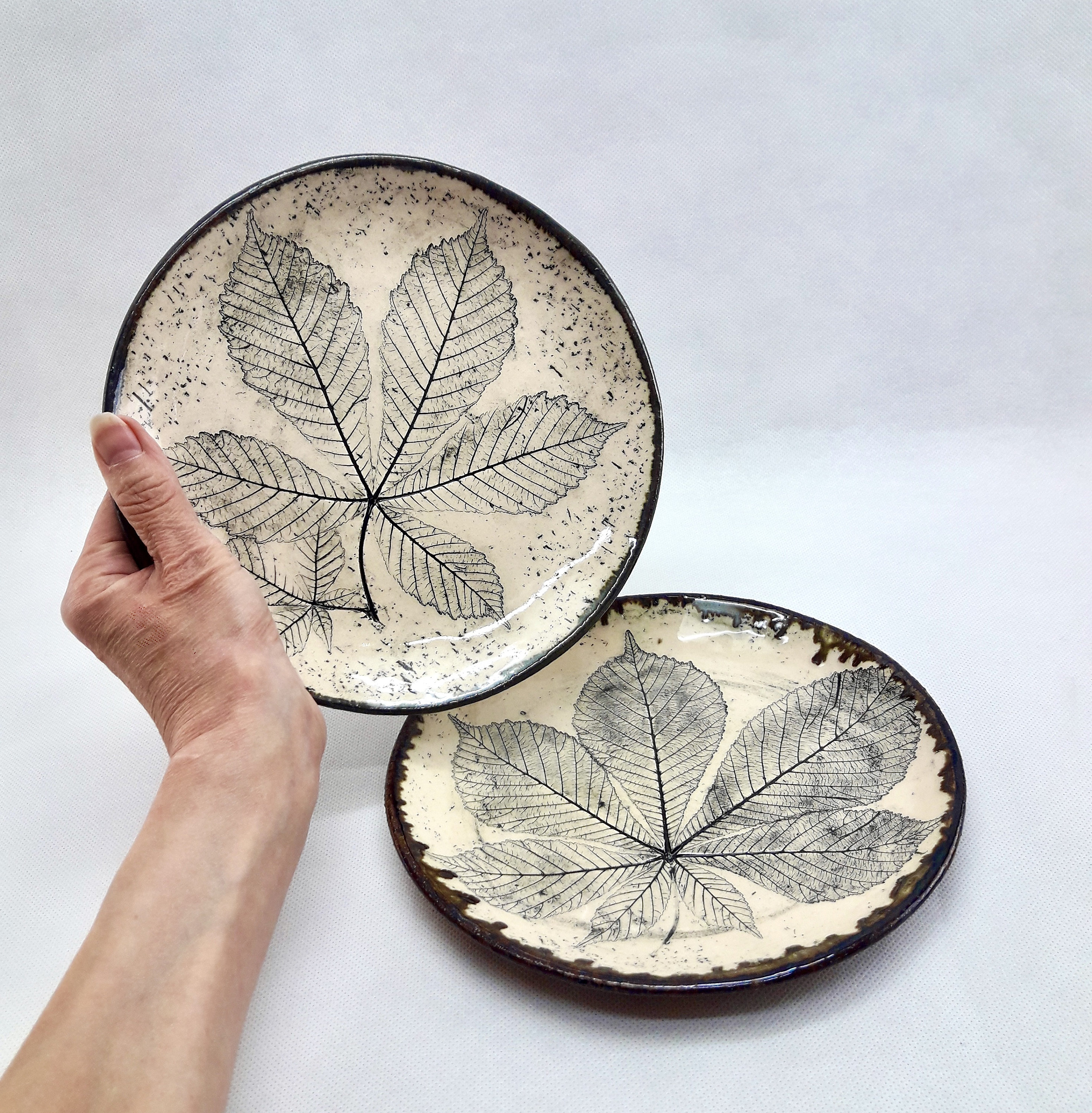 Pottery plates 8 inch Ceramic plate handmade breakfast lunch Etsy