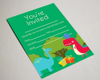 DINOSAUR INVITATIONS BIRTHDAY party invites children kids boys girls