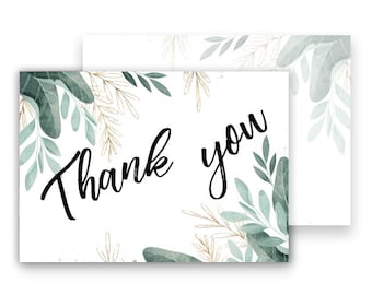 Botanical Thank You Cards Postcards Notes & Envelopes A6 Pack of Thankyou Cards Notes