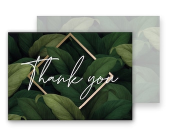 Botanical Thank You Cards Postcards Notes & Envelopes A6 Pack of Thankyou Cards Notes