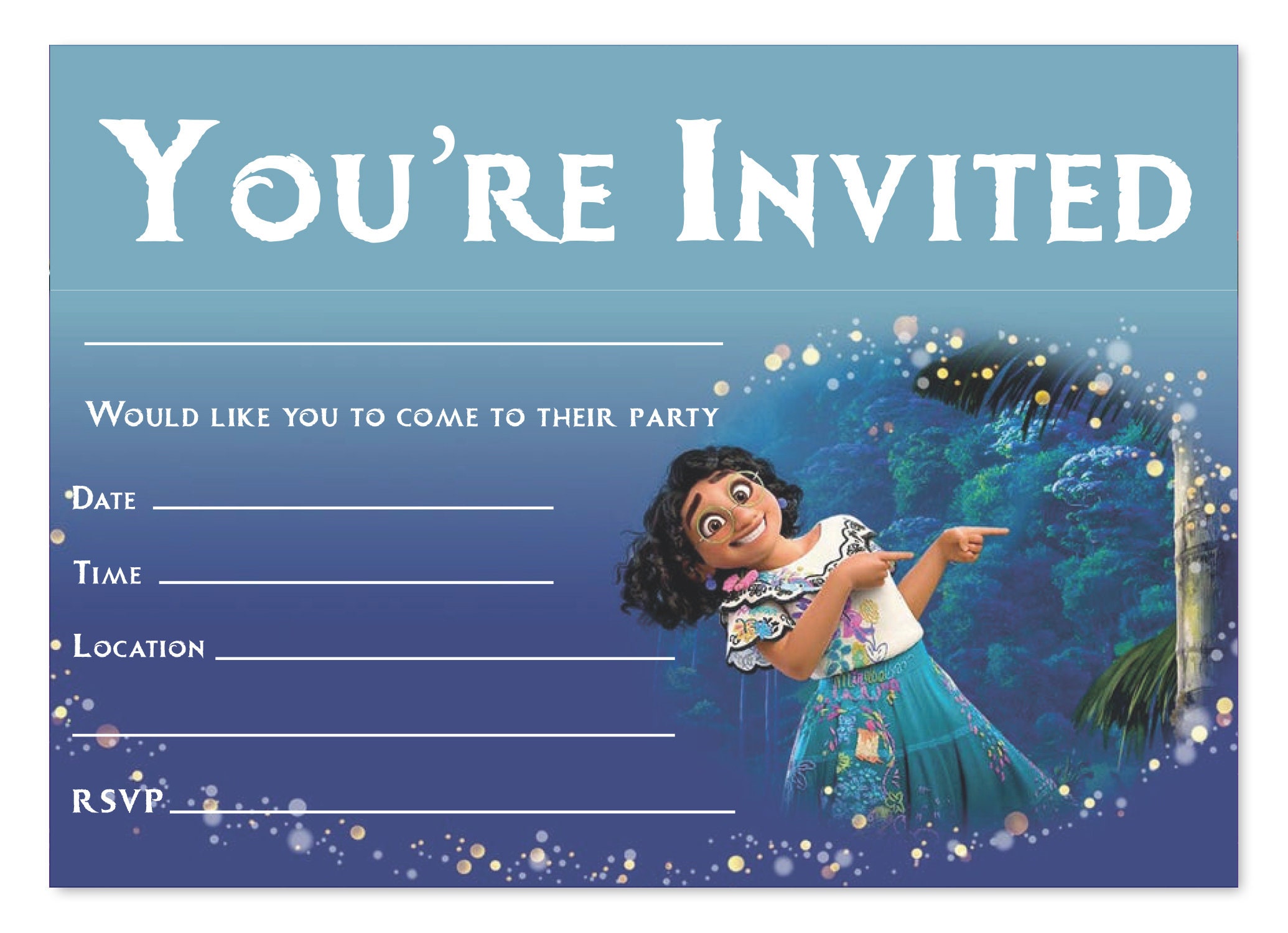 Encanto Party Invites Kids Birthday Party Invitations Etsy UK