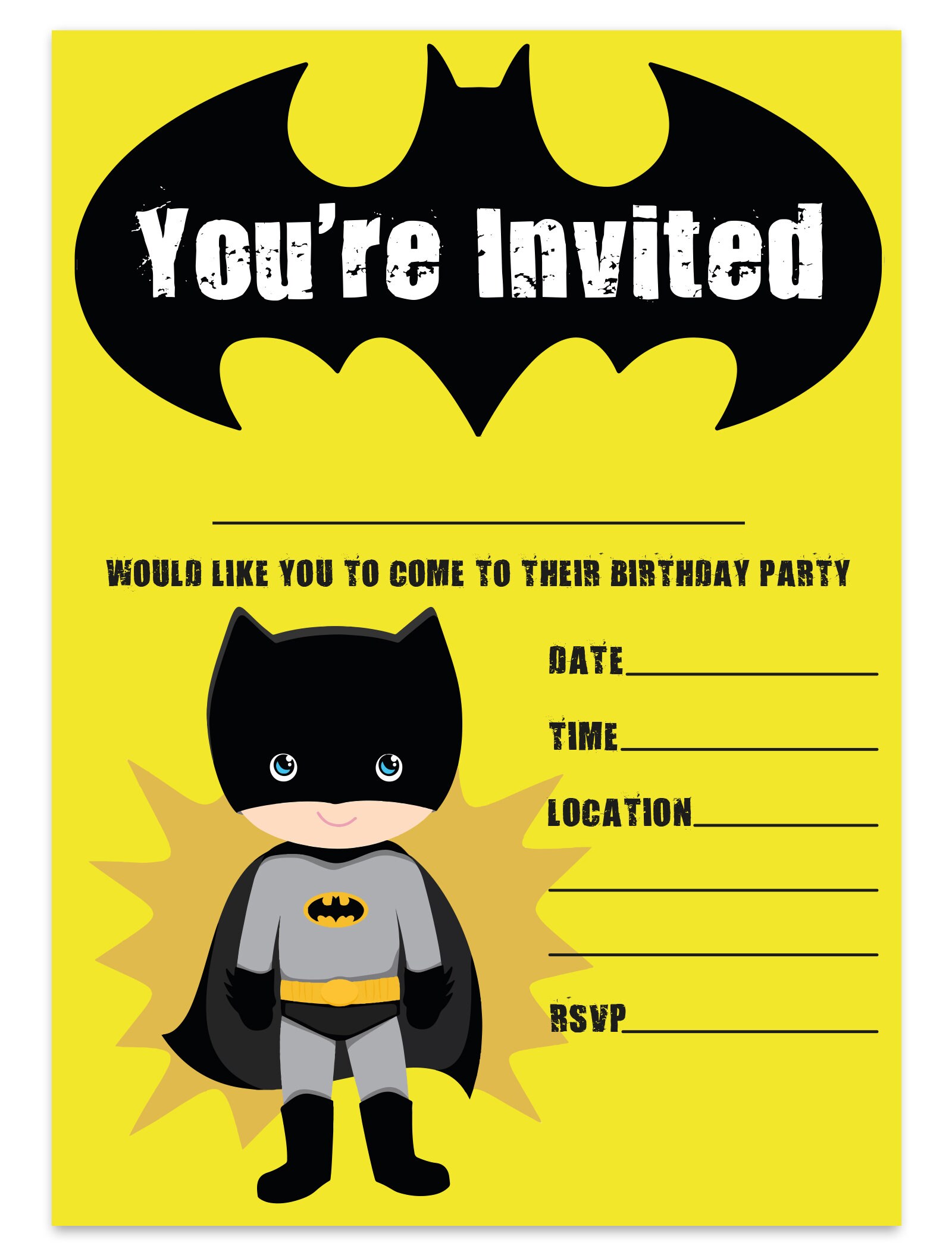 BATMAN THEME BIRTHDAY party invitations superhéros invite les Etsy