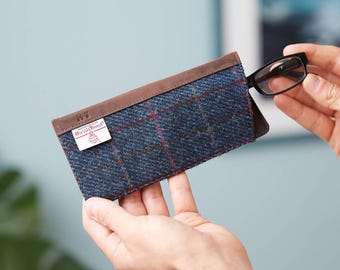 Personalised Harris Tweed Glasses Case