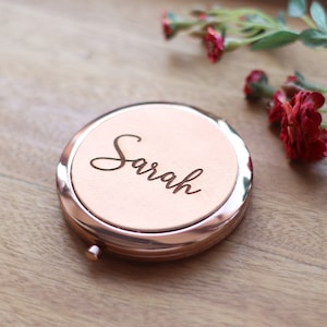 Personalised Rose Gold Compact Mirror