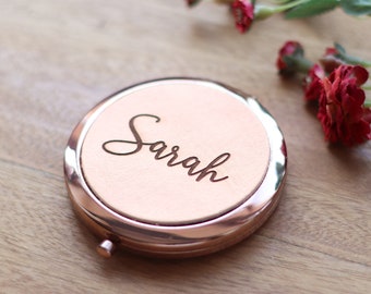 Personalised Rose Gold Compact Mirror