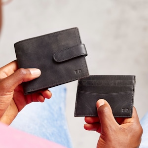 Cartera de cuero vintage y tarjetero / Regalo perfecto para el Día del Padre, un gran regalo para papá o abuelo imagen 3