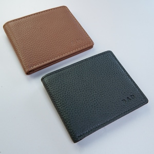 Portefeuille personnalisé de qualité supérieure en cuir grainé avec compartiment pour pièces de monnaie