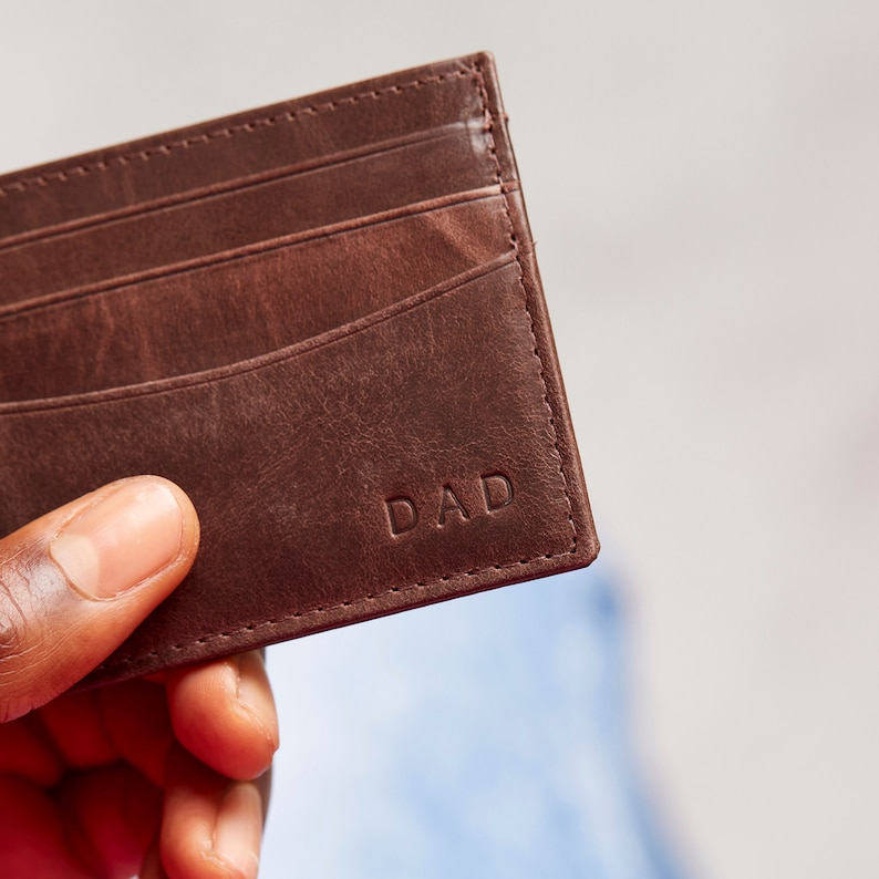Cartera de cuero vintage y tarjetero / Regalo perfecto para el Día del Padre, un gran regalo para papá o abuelo imagen 8