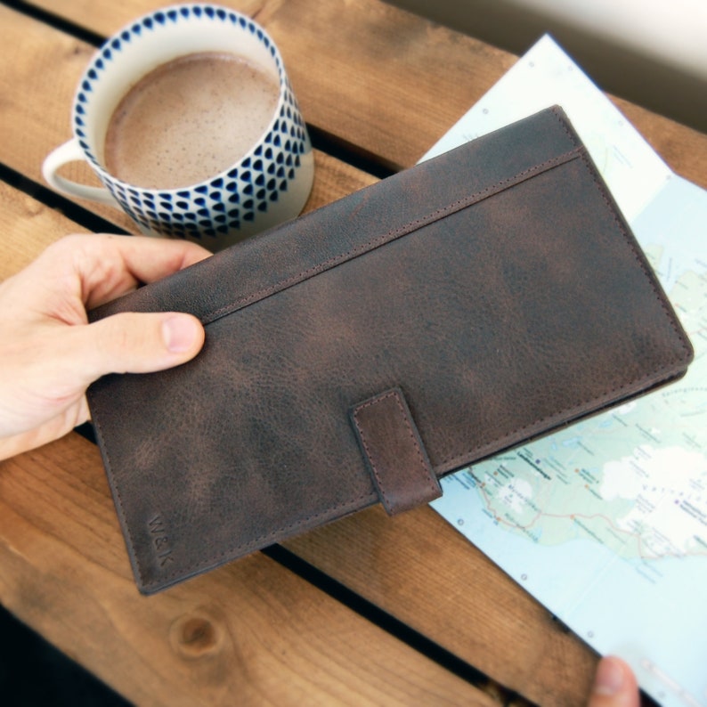 Personalised Vintage Leather Travel Document & Passport Holder Etsy UK