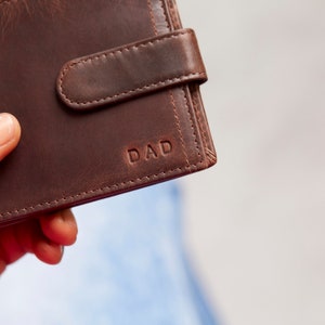 Cartera de cuero vintage y tarjetero / Regalo perfecto para el Día del Padre, un gran regalo para papá o abuelo imagen 7