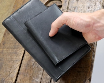 Personalized Vintage Leather Travel Wallet & Passport Cover