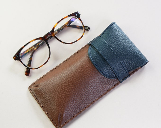 Étui à Lunettes En Cuir Vintage - Hartschale - Protection Rigide - Neuf