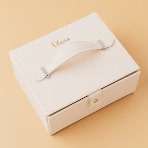 Portagioie Saffiano personalizzato con cassetto