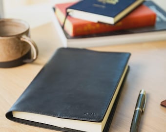 Personalised A5 Vintage Leather Journal – Monogrammed Notebook, Diary Option