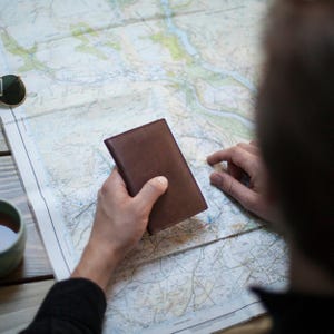 Vintage Personalised Leather Passport Cover with Custom Initials | Classic Travel Accessory