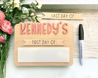 First day of school sign, last day of school sign, kids school sign, reusable school sign, kids grade sign