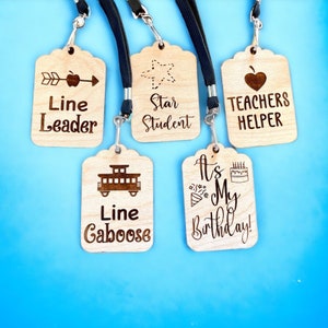 Hall passes, lanyard hall pass, personalized hall pass, teacher hall pass, wooden hall pass set, classroom hall pass, lanyard hall pass