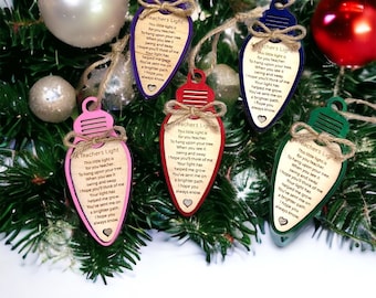 A teachers light ornament, teachers light, teacher ornament, teacher gifts,