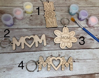 Mother’s Day keychain, mom keychain, Mother’s Day paint kit, Mother’s Day gift from child