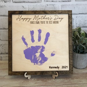 Mother’s Day gift from child, handprint Mother’s Day gift, mom gifts, Mother’s Day kids paint kit
