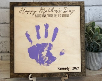 Regalo per la festa della mamma da bambino, regalo per la festa della mamma con impronta a mano, regali per la mamma, kit di pittura per bambini per la festa della mamma