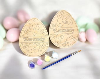 Kit para pintar huevos de Pascua, manualidades de Pascua para niños, kit de pintura de Pascua, relleno para cestas de Pascua, manualidades de Pascua, huevo de Pascua de madera, manualidades de Pascua para hacer tú mismo