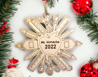 Personalized teacher ornament, 2024 teacher ornament, teacher ornaments, teacher gifts, ornament for teacher