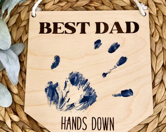 Regalo del día del padre del niño, regalo del día del padre con huella de mano, regalos de papá, kit de pintura para niños del día del padre, regalos del día del padre