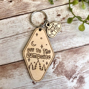 Chaveiro para acampamento, chaveiro de campista, chaveiro retrô, chaveiro de acampamento