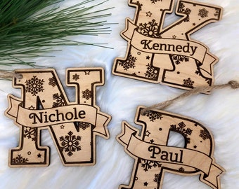 Adorno personalizado, adornos personalizados, adorno de nombre, adornos de letras, adornos familiares, adornos para niños, adornos para niños