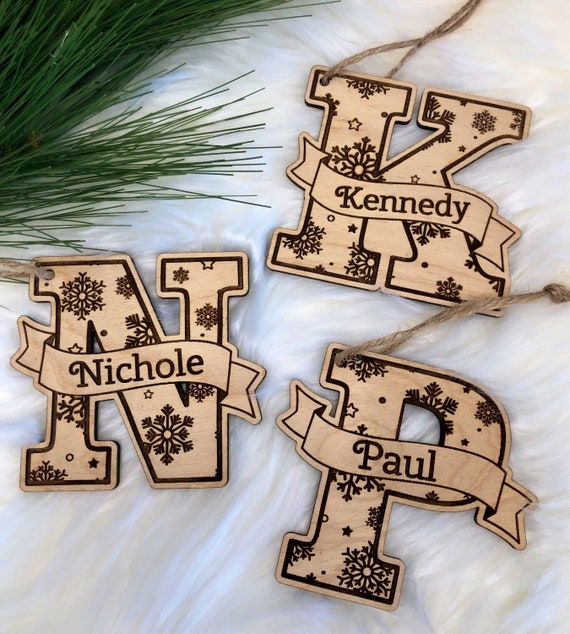 Personalized ornament, custom ornaments, name ornament, letter ornaments, family ornaments, ornaments for kids, childrens ornaments