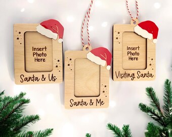 Santa frame ornament, frame ornaments, children’s ornament, kids ornament