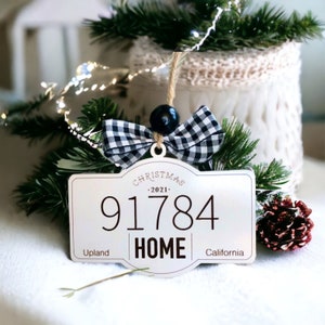 family Christmas ornament, zip code ornament, farmhouse ornaments, farmhouse Christmas