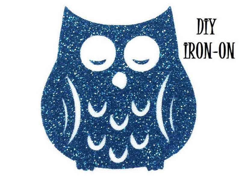 Diy OWL IRON ON Vinyl Applique Decal Shirt Tank Party Etsy