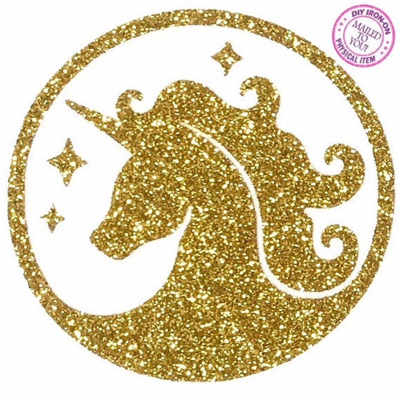 Diy UNICORN IRON ON Vinyl Applique Decal Shirt Tank Party Etsy