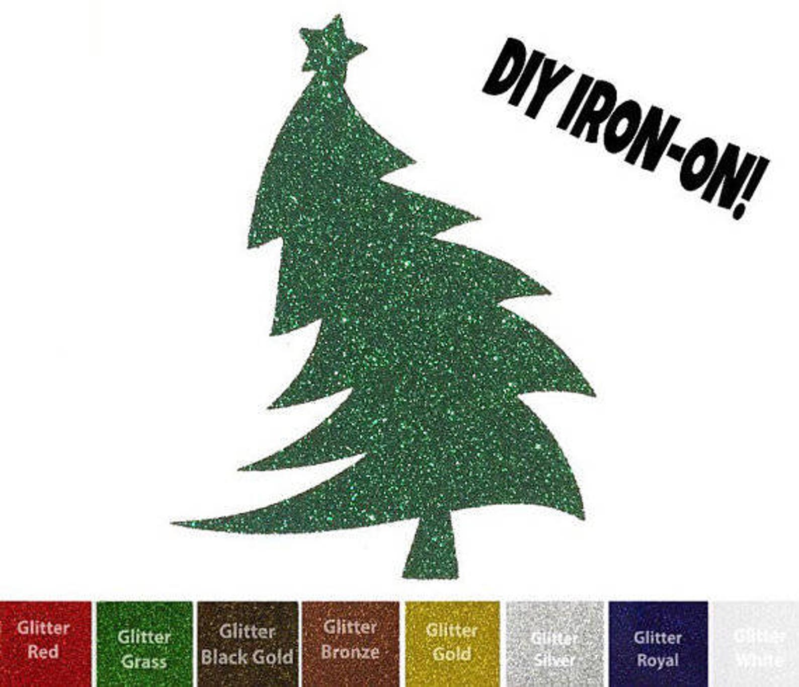 Diy CHRISTMAS TREE Iron On Vinyl Applique Decal Shirt Tote Etsy Italia