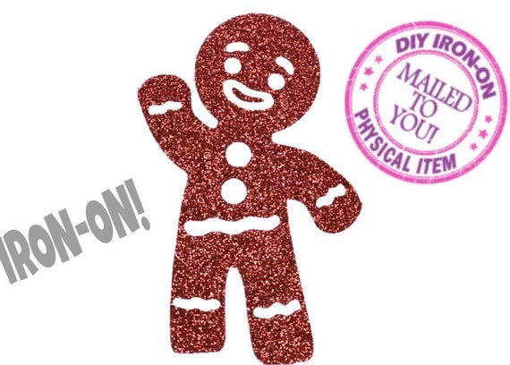 CHRISTMAS GINGERBREAD MEN STICKER WALL DECAL OR IRON ON HEAT TRANSFER LOT GM