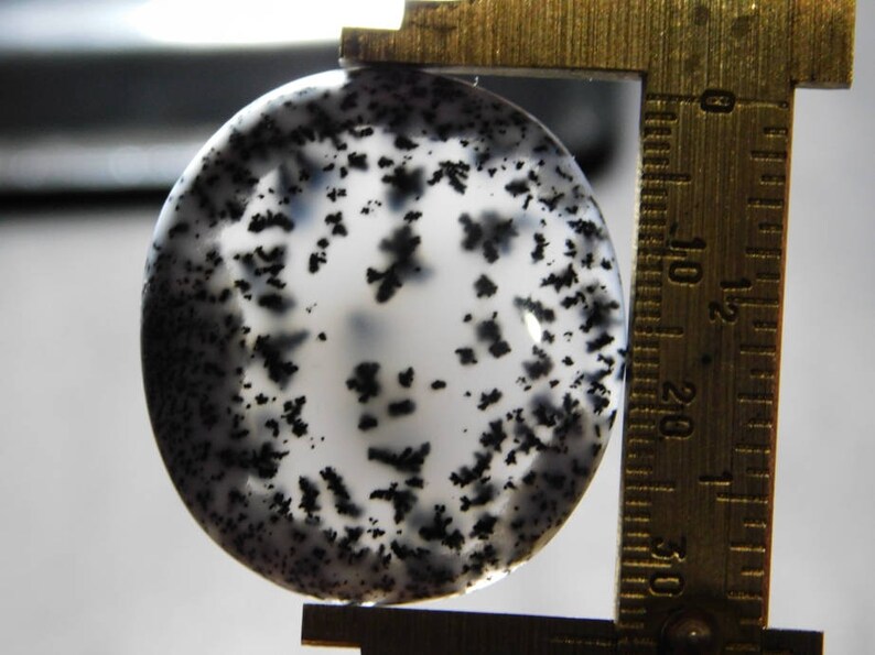 Awesome Dendritic Opal Loose Gemstone Excellent Cabochons Dendritic Agate One Side Flat Dendritic Agate Gemstone 50.35cts Rare 35x31x5 mm