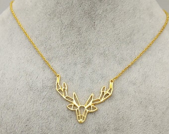 Cn /_ Femmes Bijoux Tendance Strass Cerf Pendentif Animal Collier Xmas Gift Ch