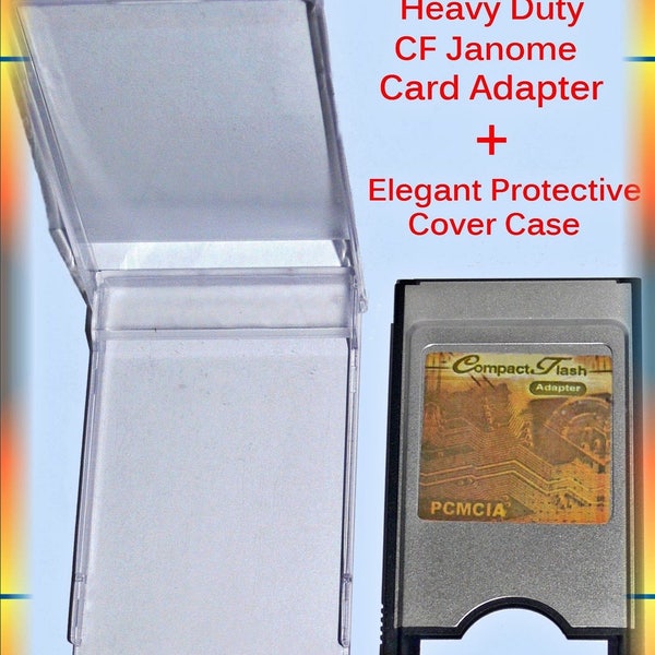 Janome / Elna genuine and heavy duty CF Card Adapter type II with a nice and trendy protective Case