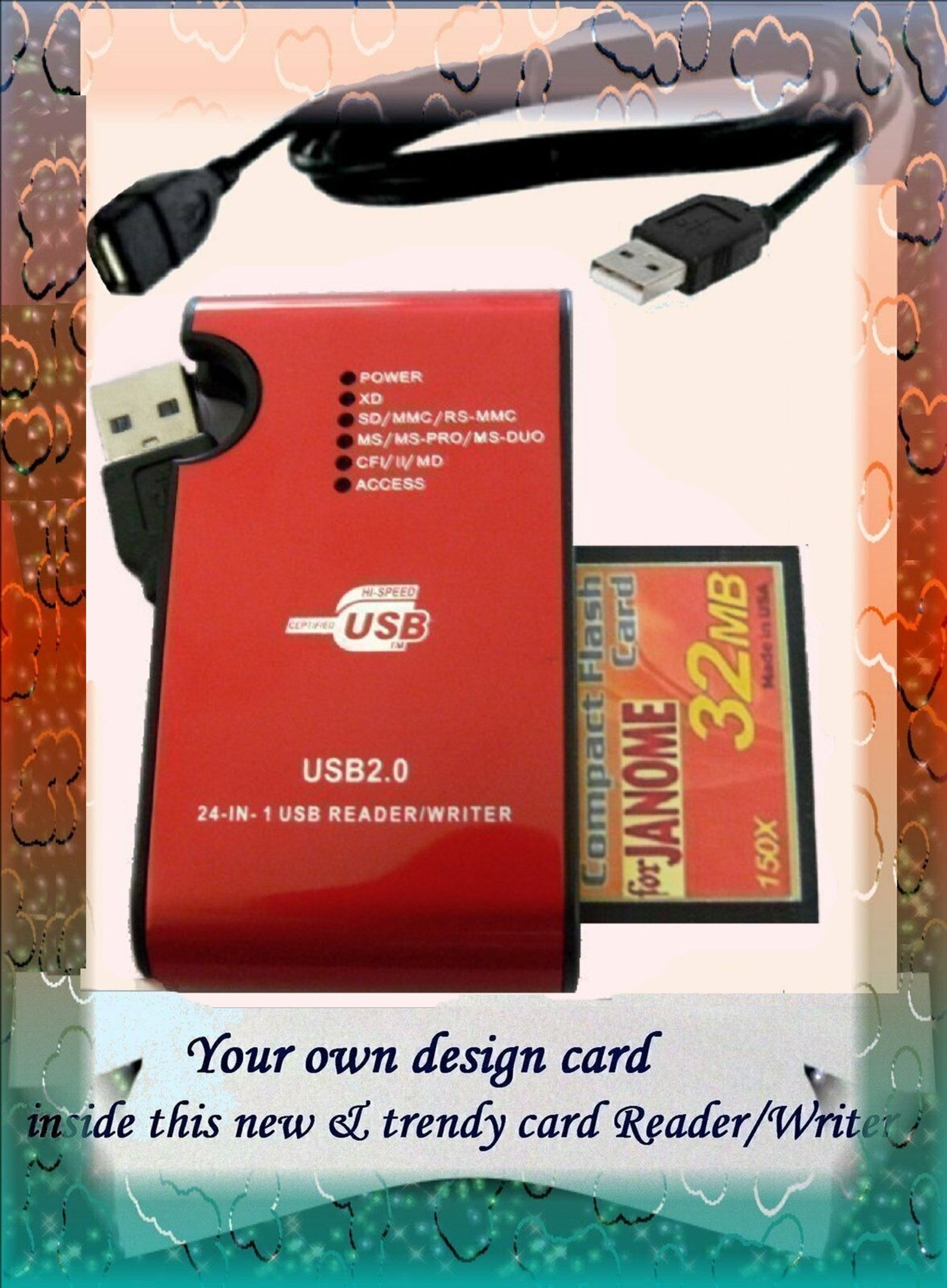 B Janome Card Reader/Writer USB Connection 24 Function in Etsy
