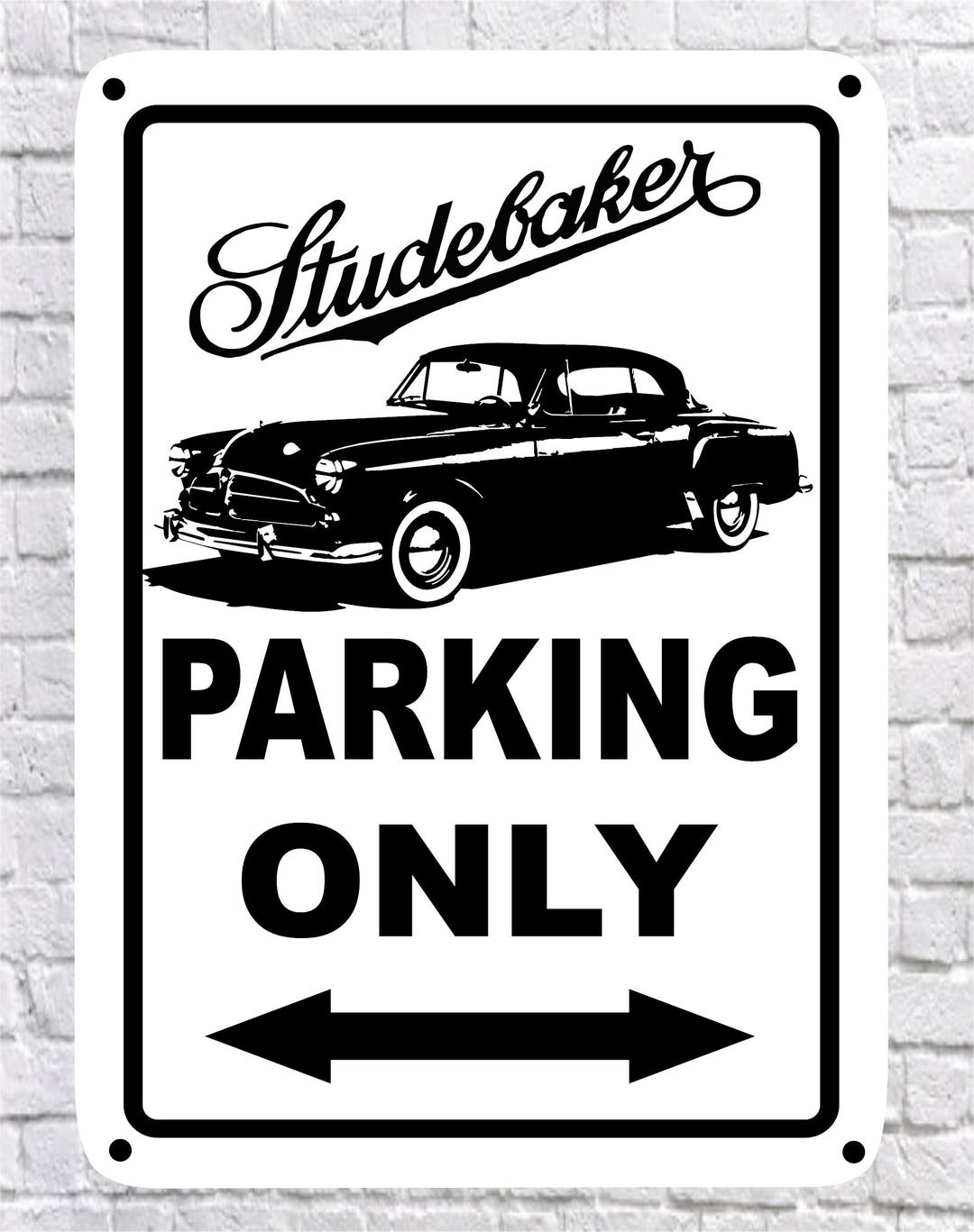Studebaker Racing Sign Studebaker Commander Parking Only, 10x14