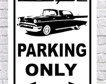 Bel Air PARKING ONLY, 10x14" High Quality .040 Outdoor Aluminum, 1957 Chevy BelAir