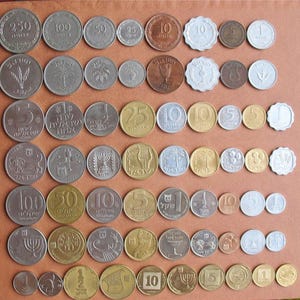 Complete Israel Coins Set Pruta, Lira, Old & New Sheqel - Lot of 31 Coins