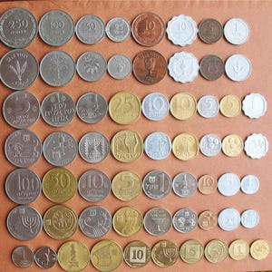 Complete Israel Coins Set Pruta, Lira, Old & New Sheqel - Lot of 31 Coins