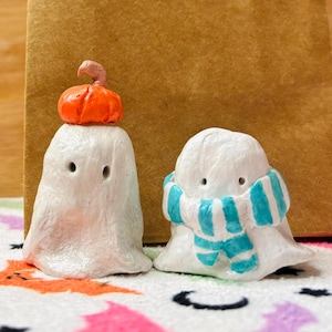 Adopt a Ghost - Handmade Clay Ghost with Personalised Adoption Certificate | Spooky Gothic Gift for Halloween, Christmas & More