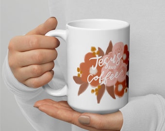 Jesus and Coffee mug / cute coffee mug/ catholic gift / coffee lovers / Christian gift