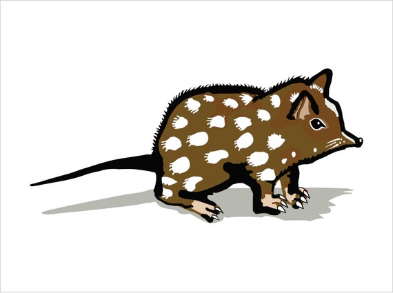 Download Vector Art Illustration Quoll Australian Animal Resizable Etsy 3D SVG Files Ideas | SVG, Paper Crafts, SVG File